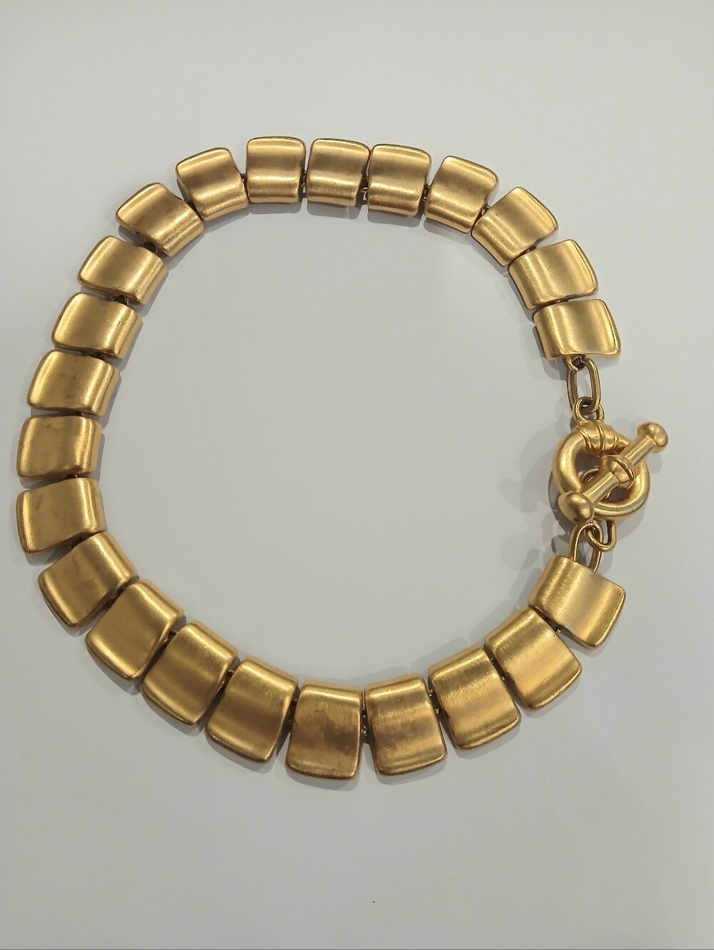 Carlisle Haute Couture Runway Gold Tone Toggle Necklace